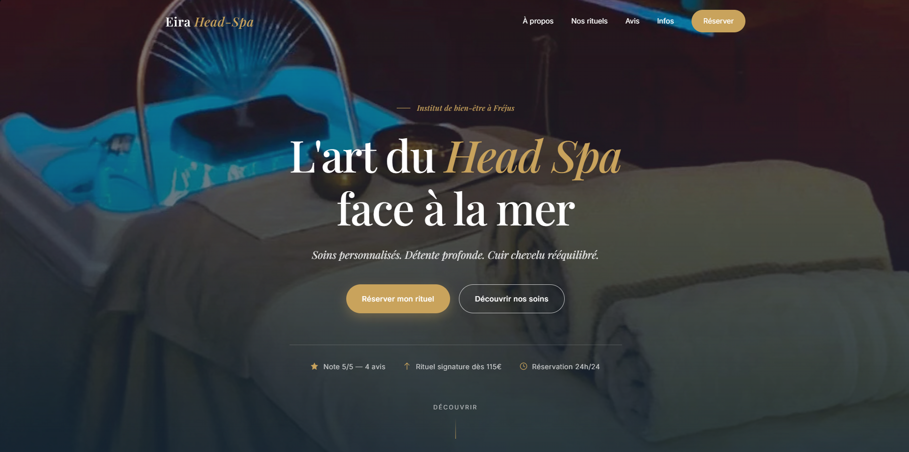 Aperçu du site Eira Head-Spa