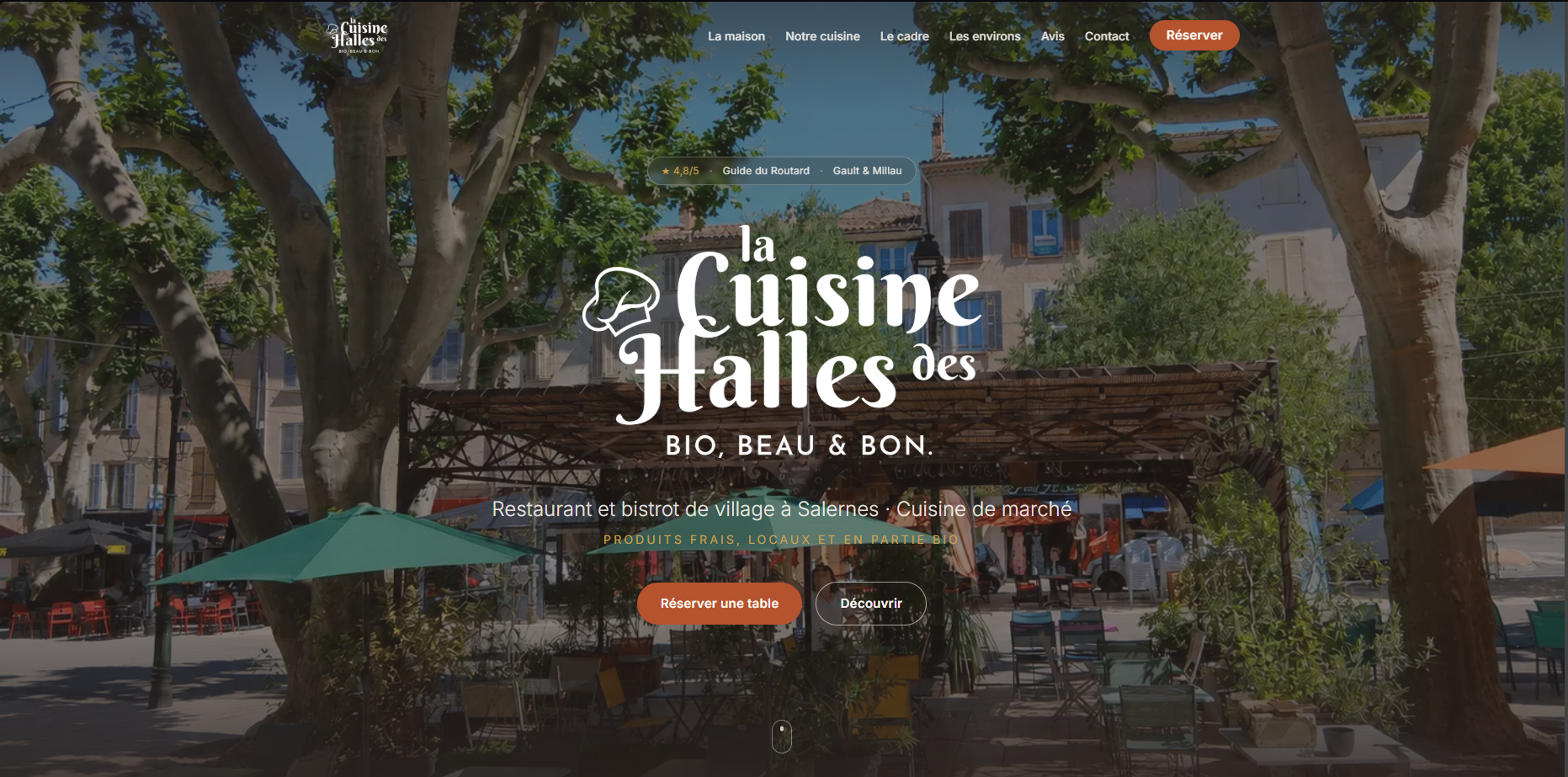Aperçu du site La Cuisine des Halles